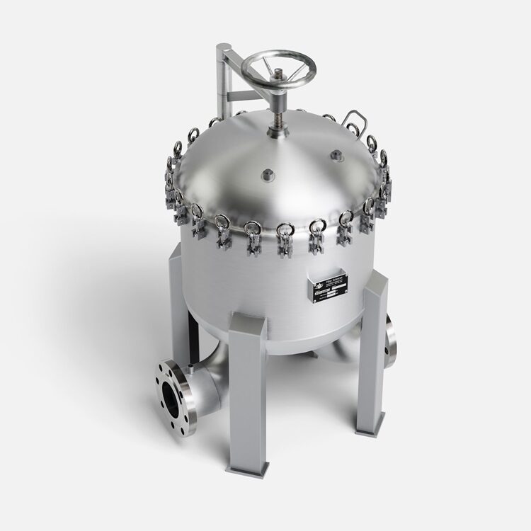 Stainless steel bag filter housing for industrial filtration